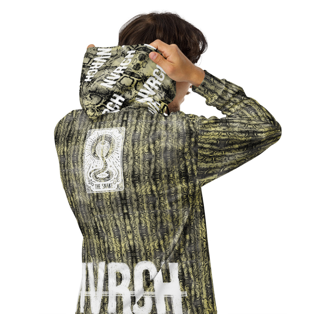 N3V3RREACH TH3 SN4K3 ZIP HOODIE