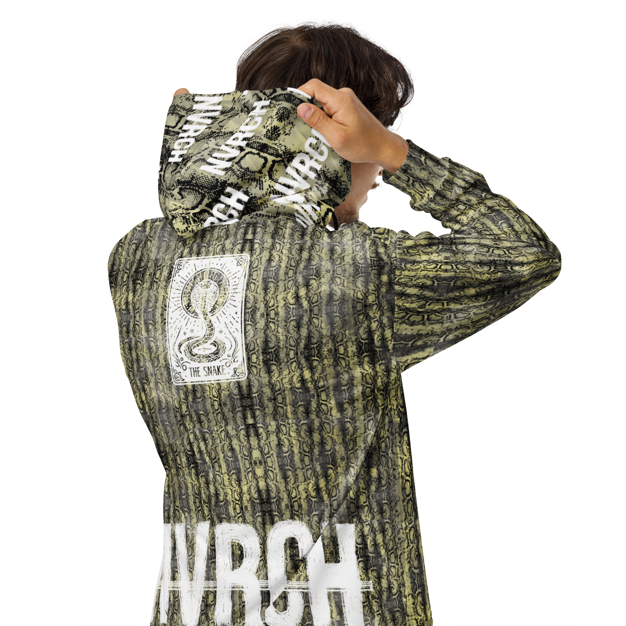 N3V3RREACH TH3 SN4K3 ZIP HOODIE