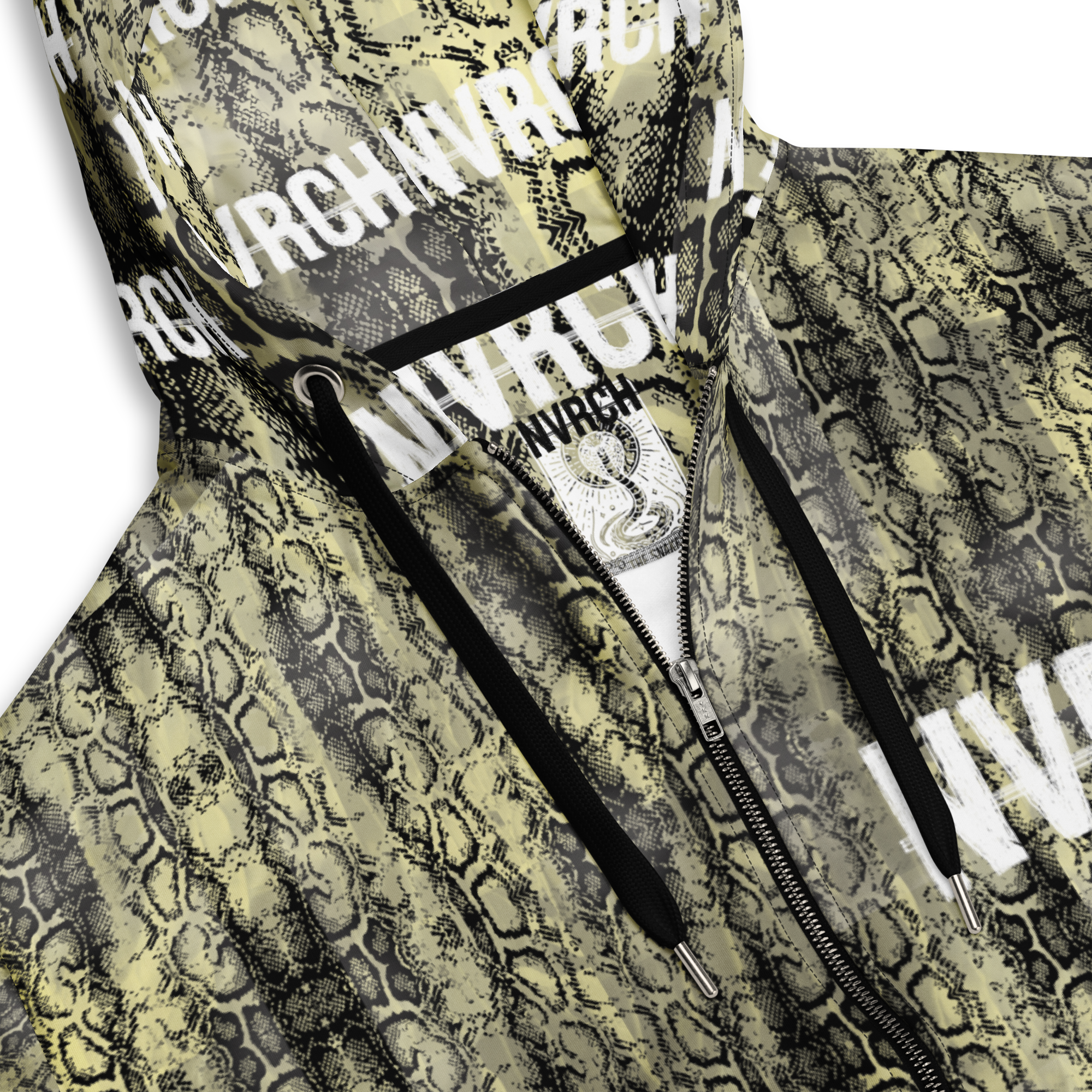 N3V3RREACH TH3 SN4K3 ZIP HOODIE