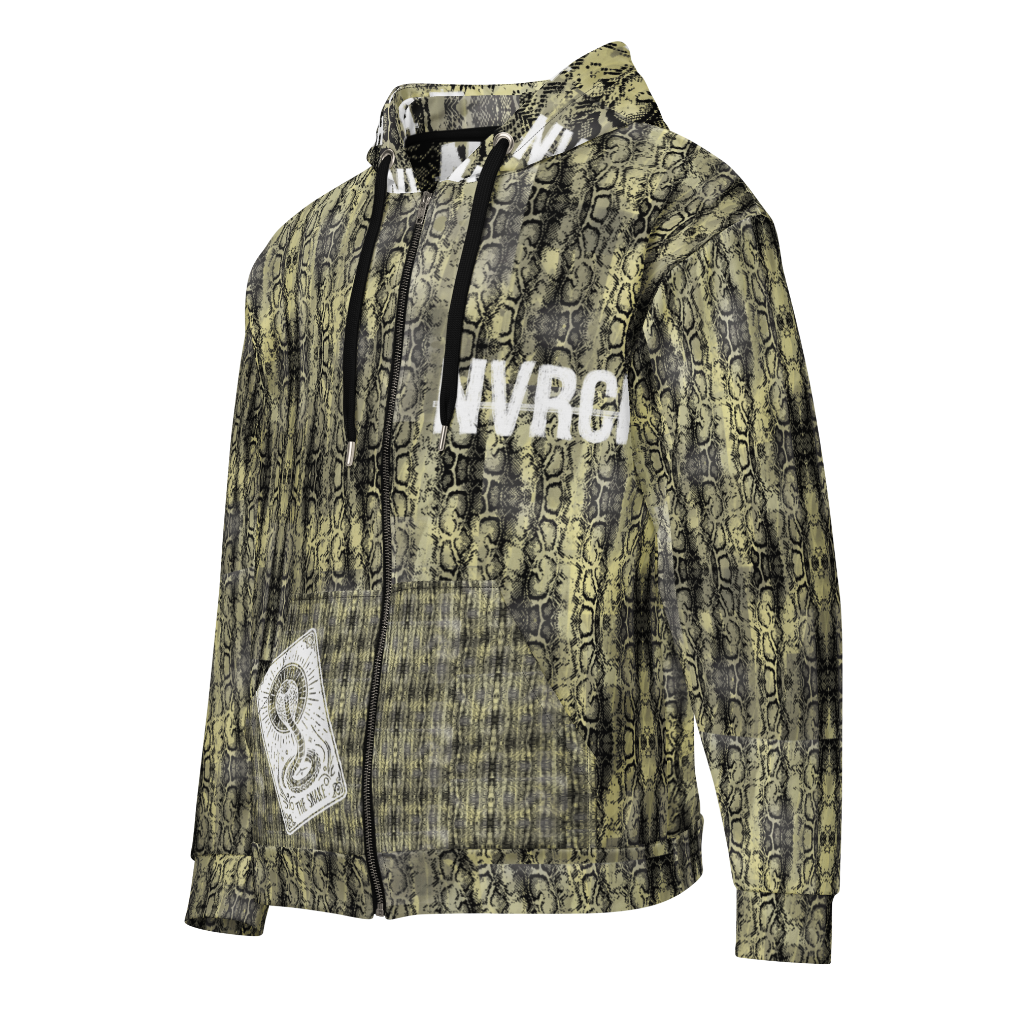 N3V3RREACH TH3 SN4K3 ZIP HOODIE