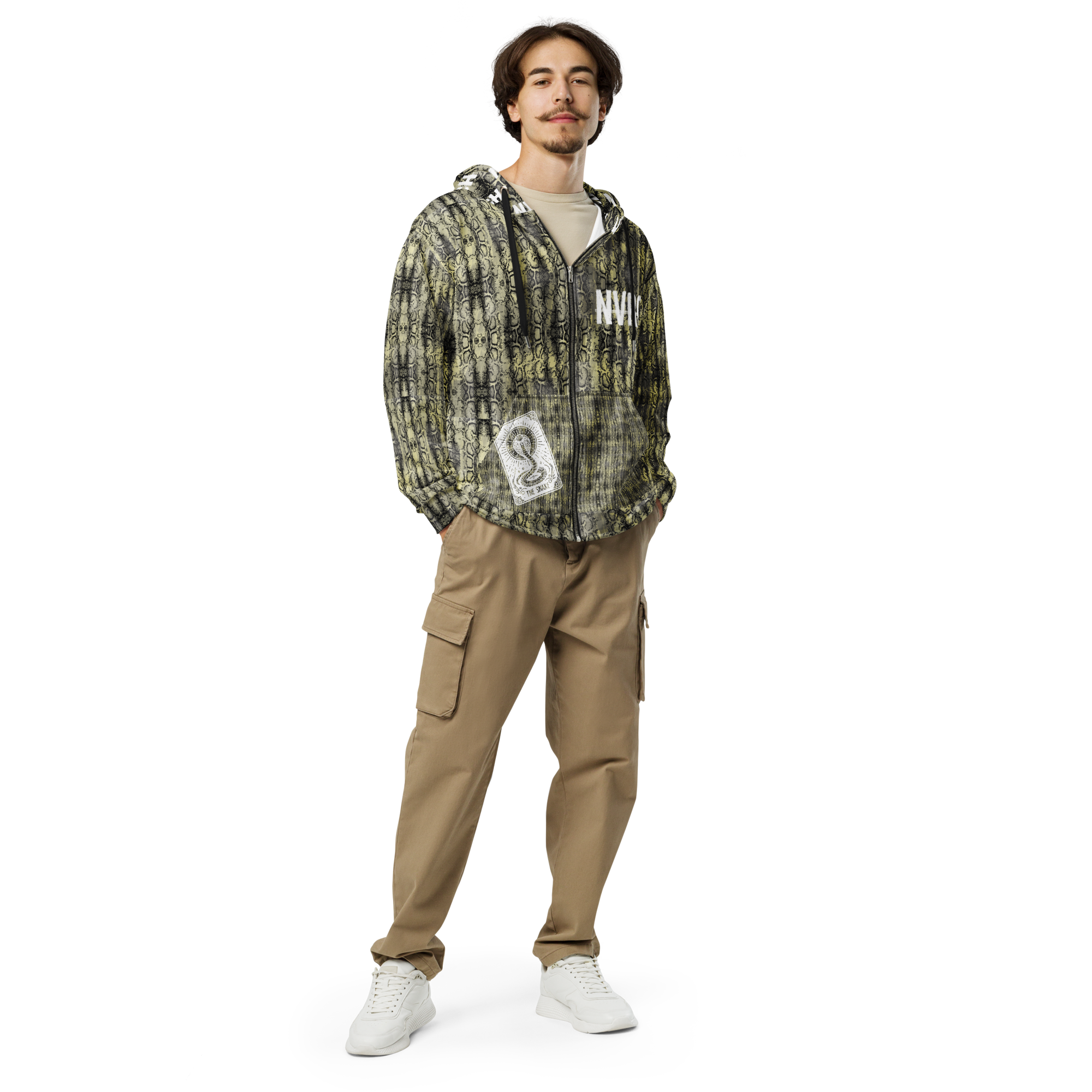 N3V3RREACH TH3 SN4K3 ZIP HOODIE